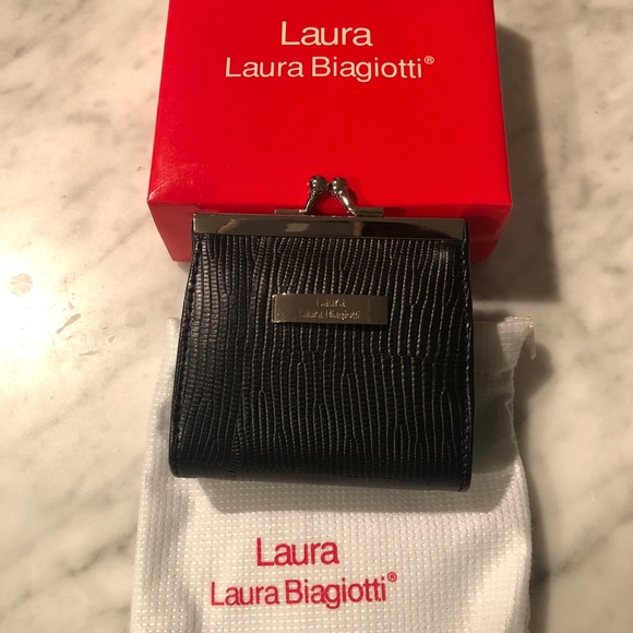 NWT! Laura Biagiatti Genuine Leather Coin Purse - Picture 3 of 9